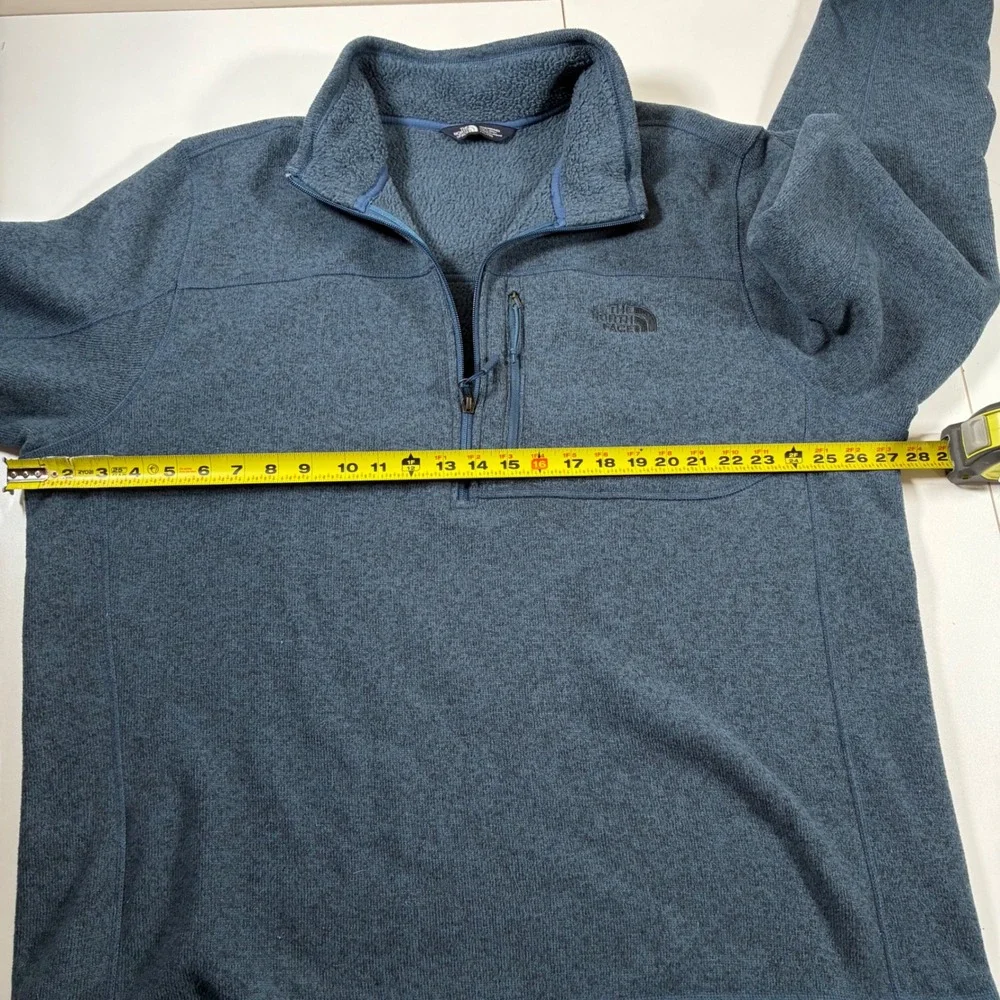 North Face Gordon Lyons Pullover 2XL Blue Heather Quarter Zip Fleece